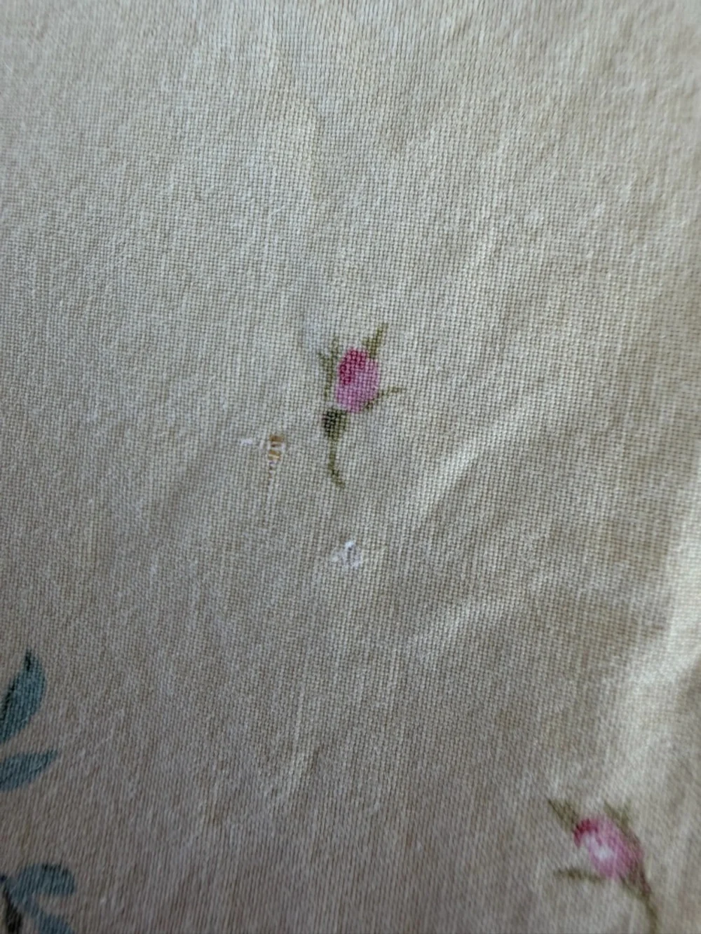 VTG Lauren Ralph Lauren Garden Cove Green Floral Twin Flat Sheet CUTTER CRAFTS